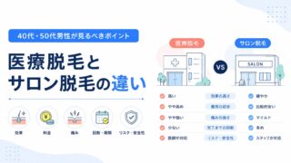 医療脱毛とサロン脱毛の違い｜40代・50代男性が見るべきポイント