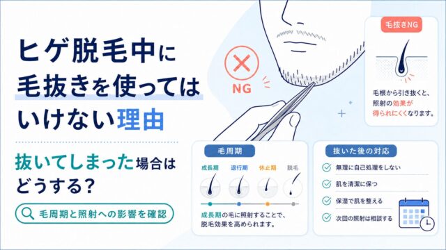 ヒゲ脱毛中に毛抜きを使ってはいけない理由｜抜いてしまった場合はどうする？